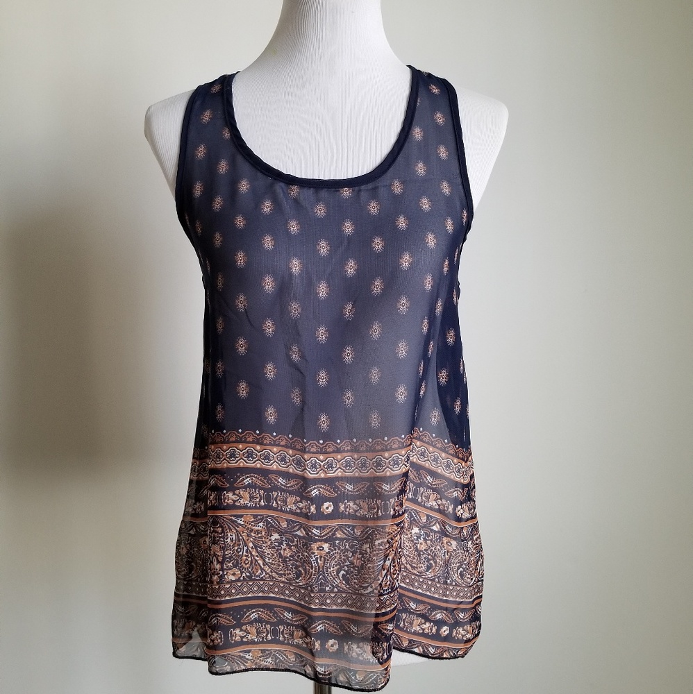Printed sheer Tank